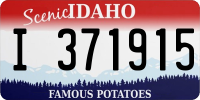 ID license plate I371915