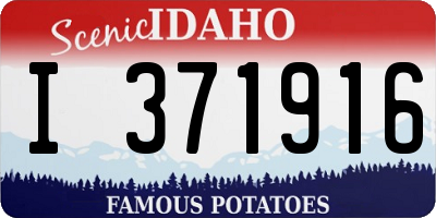 ID license plate I371916