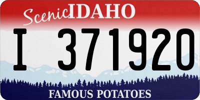 ID license plate I371920