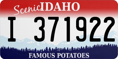 ID license plate I371922
