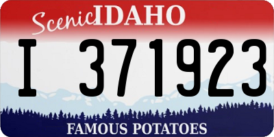 ID license plate I371923