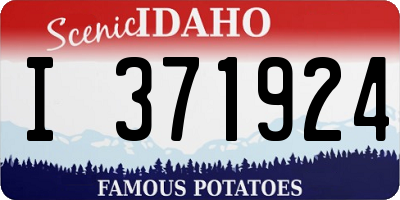 ID license plate I371924