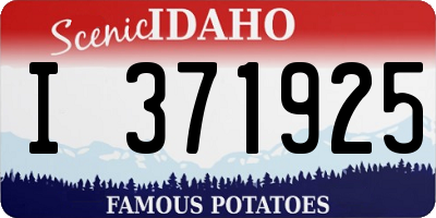 ID license plate I371925