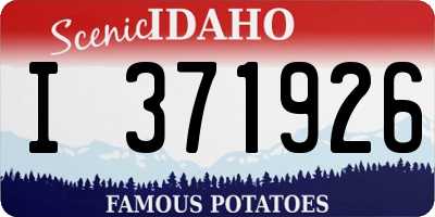 ID license plate I371926