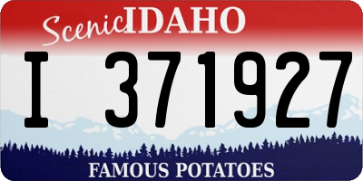 ID license plate I371927