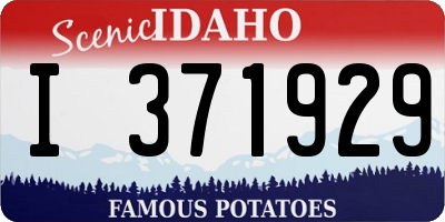 ID license plate I371929