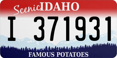 ID license plate I371931
