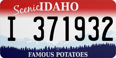 ID license plate I371932