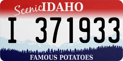 ID license plate I371933