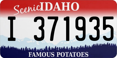 ID license plate I371935