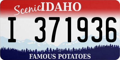 ID license plate I371936