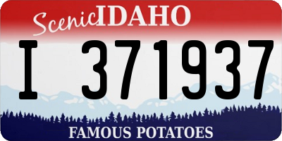 ID license plate I371937