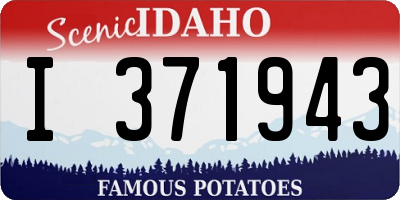 ID license plate I371943