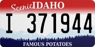 ID license plate I371944