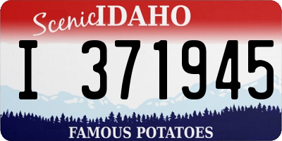 ID license plate I371945