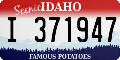 ID license plate I371947