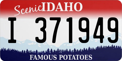 ID license plate I371949