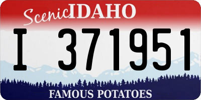 ID license plate I371951