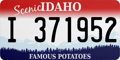 ID license plate I371952
