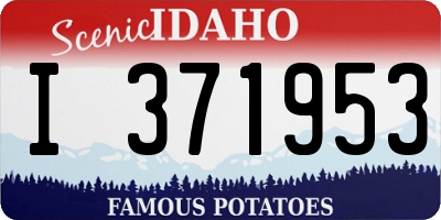 ID license plate I371953
