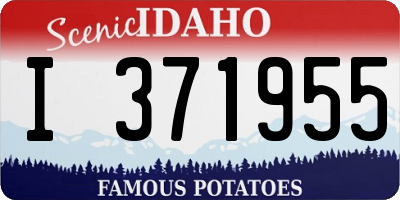 ID license plate I371955