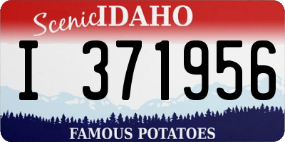 ID license plate I371956