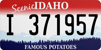 ID license plate I371957