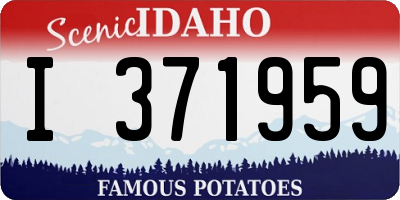 ID license plate I371959
