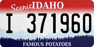ID license plate I371960