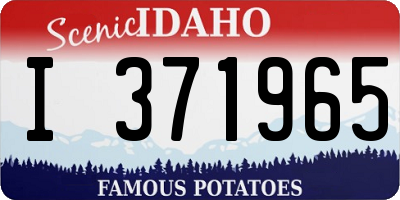 ID license plate I371965