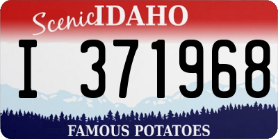 ID license plate I371968