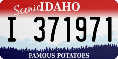 ID license plate I371971