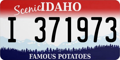 ID license plate I371973