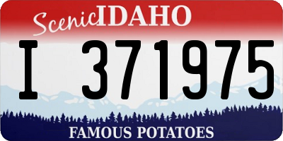 ID license plate I371975