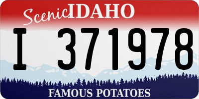 ID license plate I371978