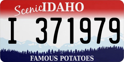 ID license plate I371979