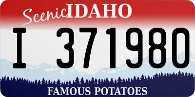 ID license plate I371980