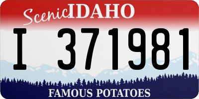 ID license plate I371981