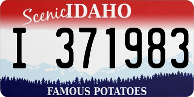 ID license plate I371983