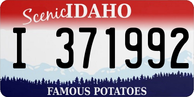 ID license plate I371992