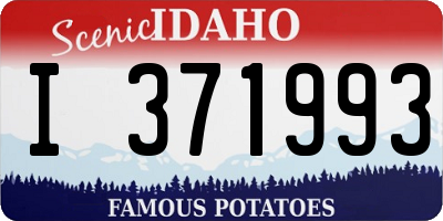 ID license plate I371993