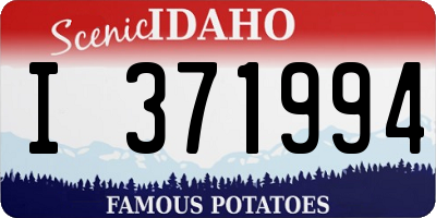 ID license plate I371994