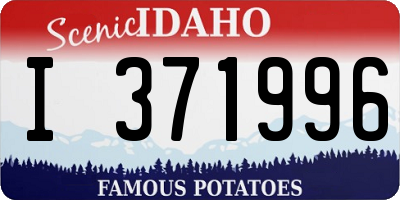 ID license plate I371996