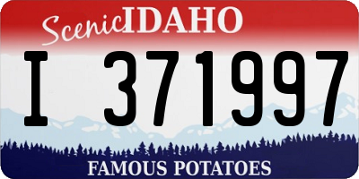 ID license plate I371997