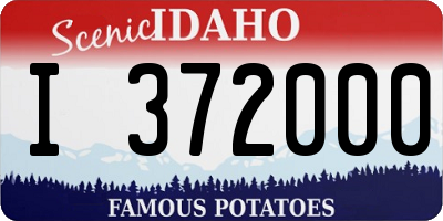 ID license plate I372000