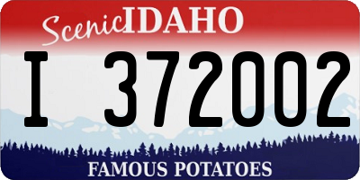 ID license plate I372002