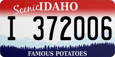 ID license plate I372006