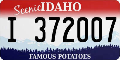 ID license plate I372007