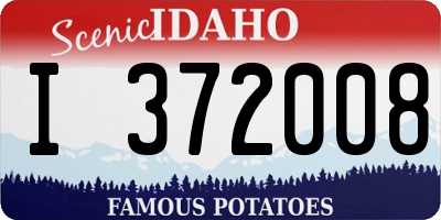 ID license plate I372008