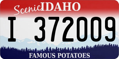 ID license plate I372009